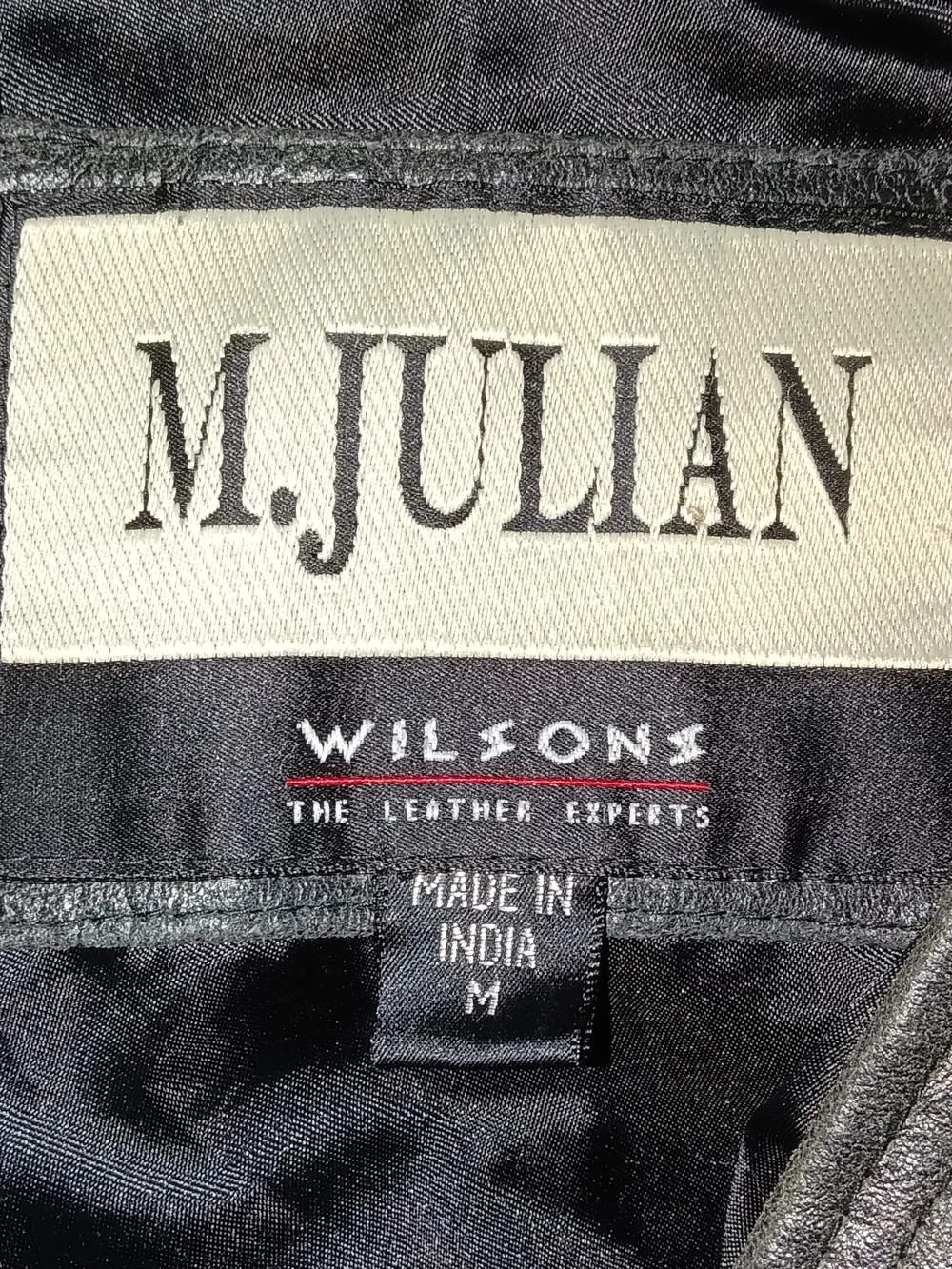 Wilsons Leather M. Julian Men's Black Distressed Heavyweight Leather Zip Jacket